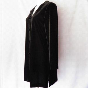 Talbots Black Velour Cardigan 10P